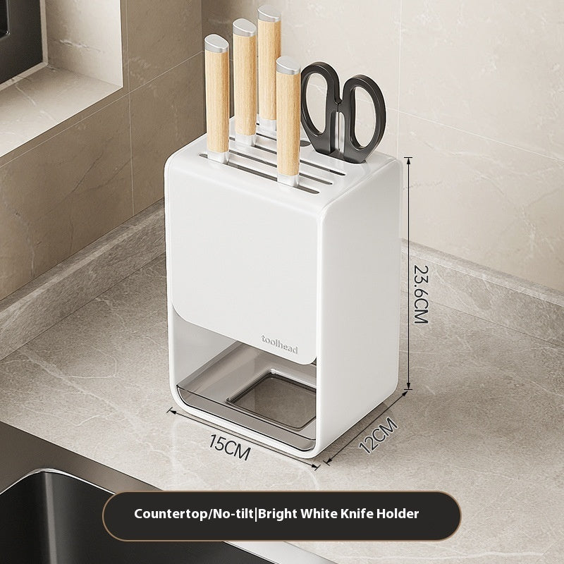 Gun Gray Knife Holder Storage Rack Kitchen Knife Organizer