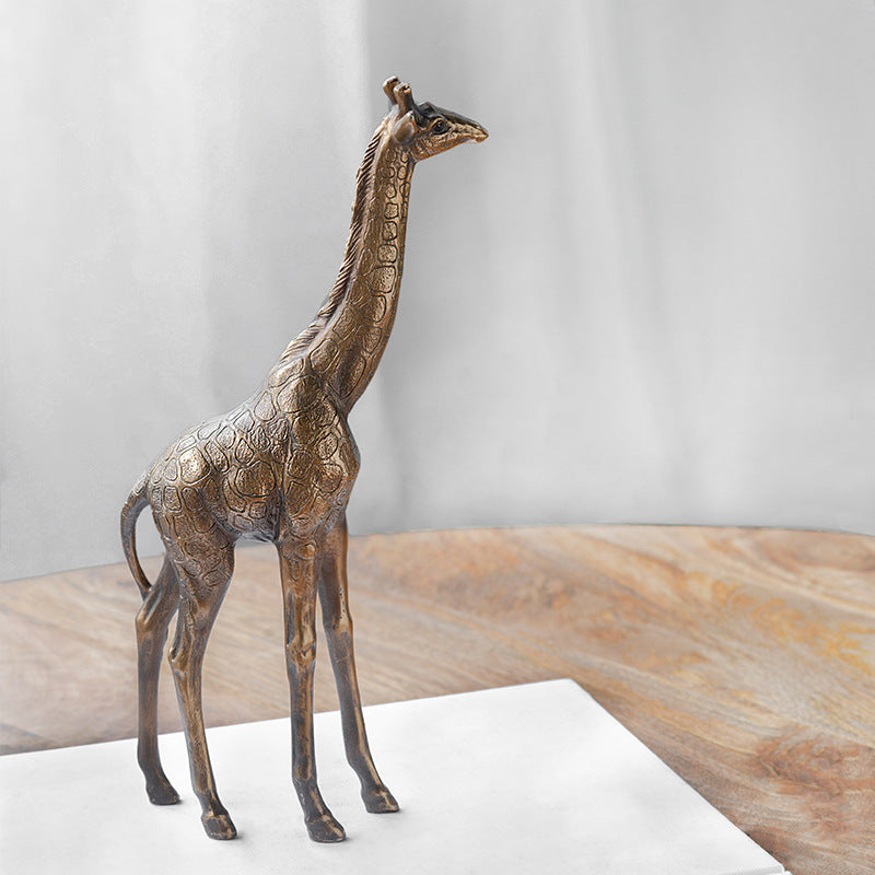 Giraffe Sculpture Ornaments TV Cabinet Study Room Decor