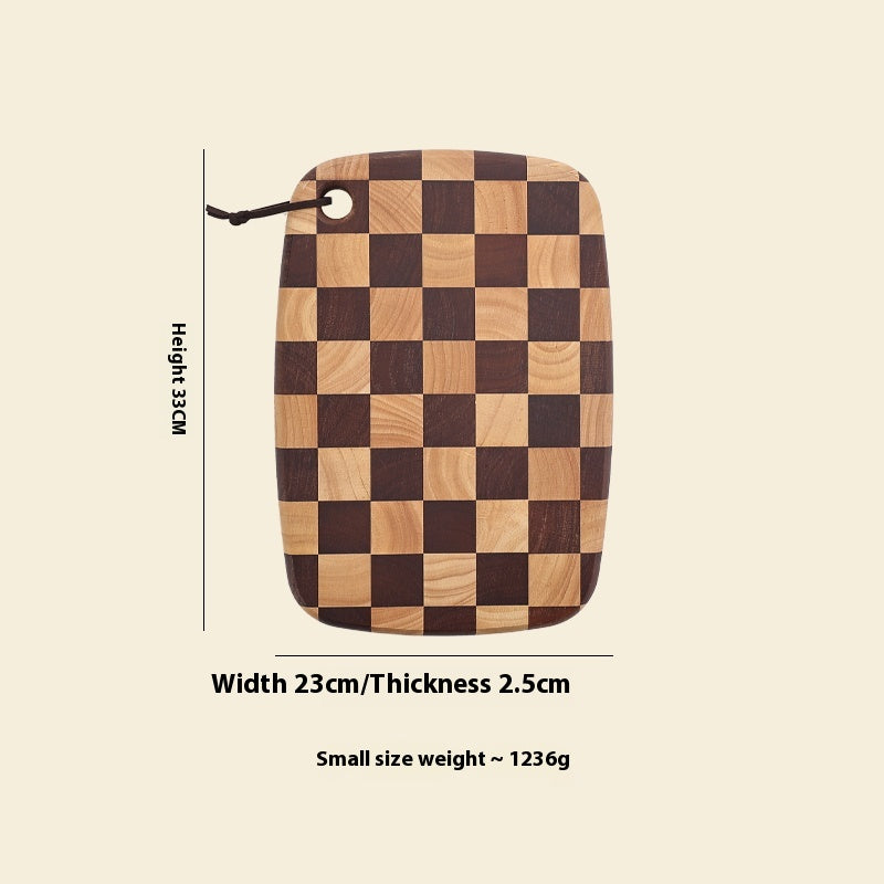 Acacia Wood Chessboard Pattern Cutting Board Solid Kitchen Board