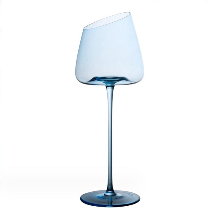 Klein Blue Crystal Goblet Elegant Stemmed Glass