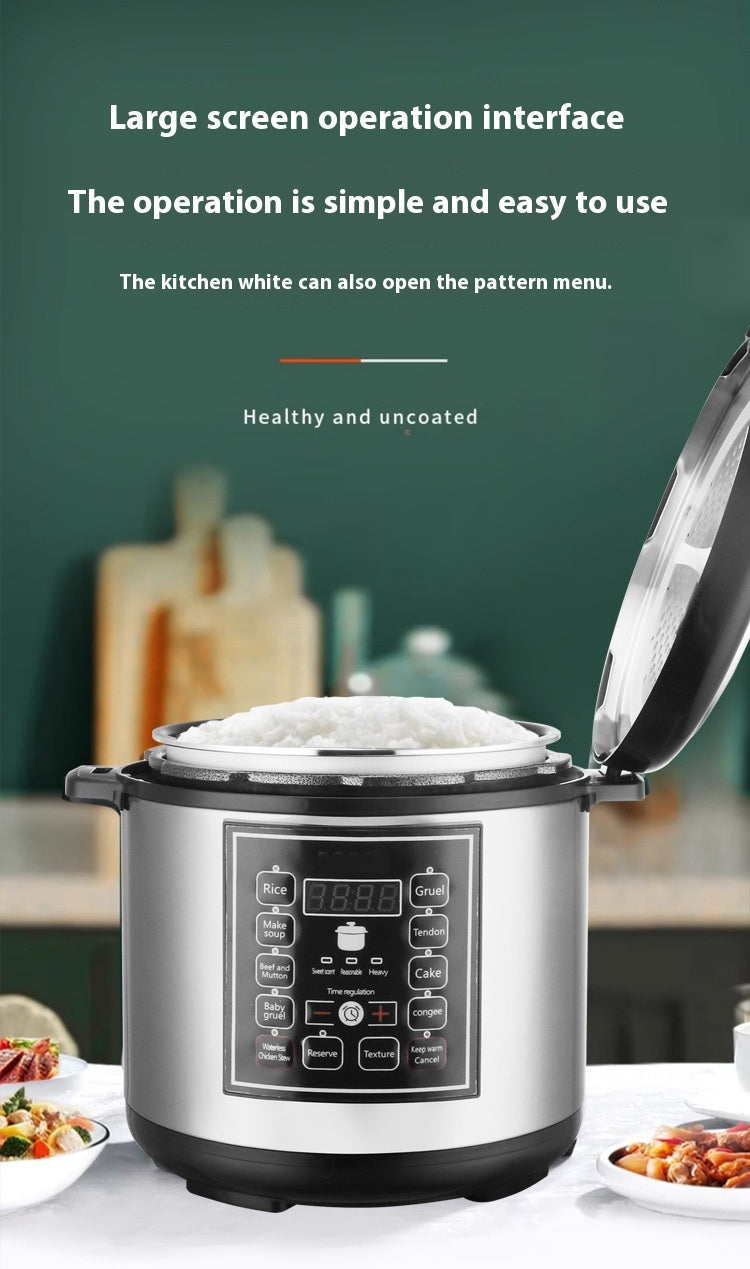 5L Multi-Function Pressure Rice Cooker With Timer Household