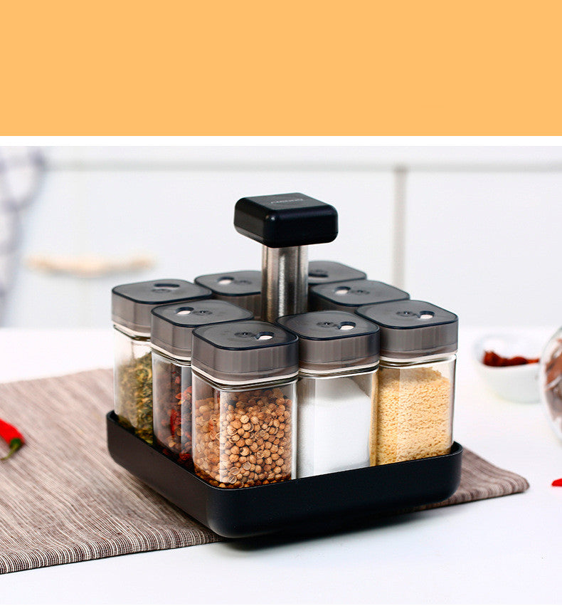 Glass Spice Jar Organizer Pepper Seasoning Container