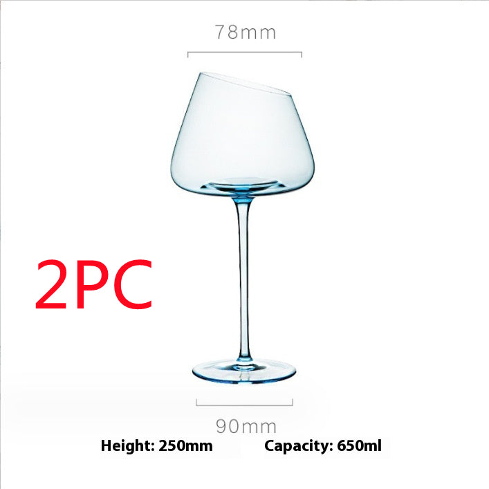 Klein Blue Crystal Goblet Elegant Stemmed Glass