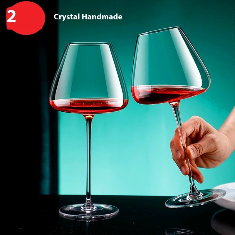 Crystal Red Wine Goblet Elegant Stemmed Glass