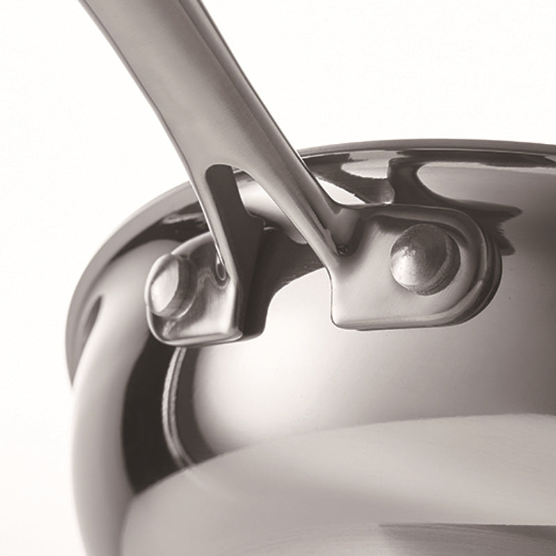 Thick 304 Stainless Steel Non-coated Frying Pan