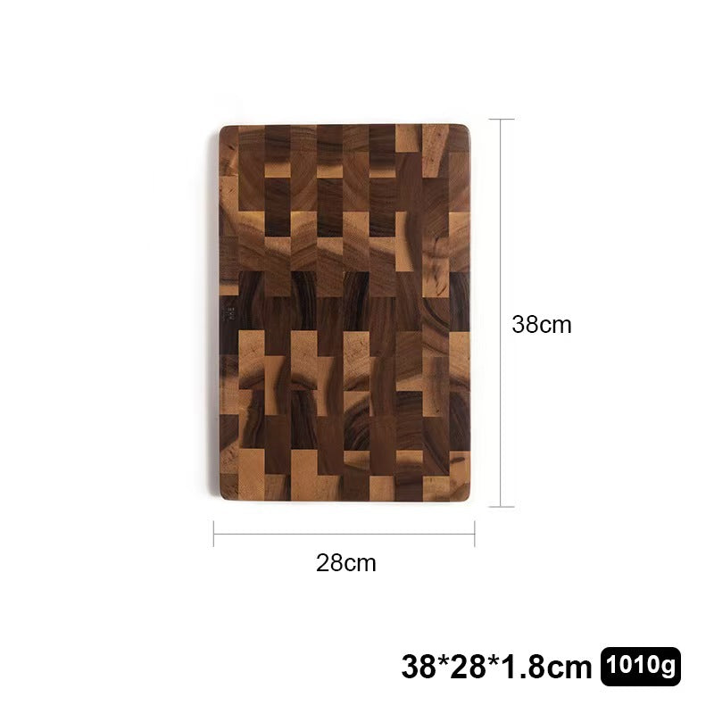 Acacia Wood Chessboard Grid Cutting Board Solid Kitchen Board