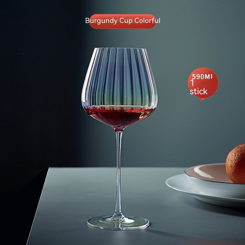 Rainbow Burgundy Crystal Elegant Stemmed Drinking Glass
