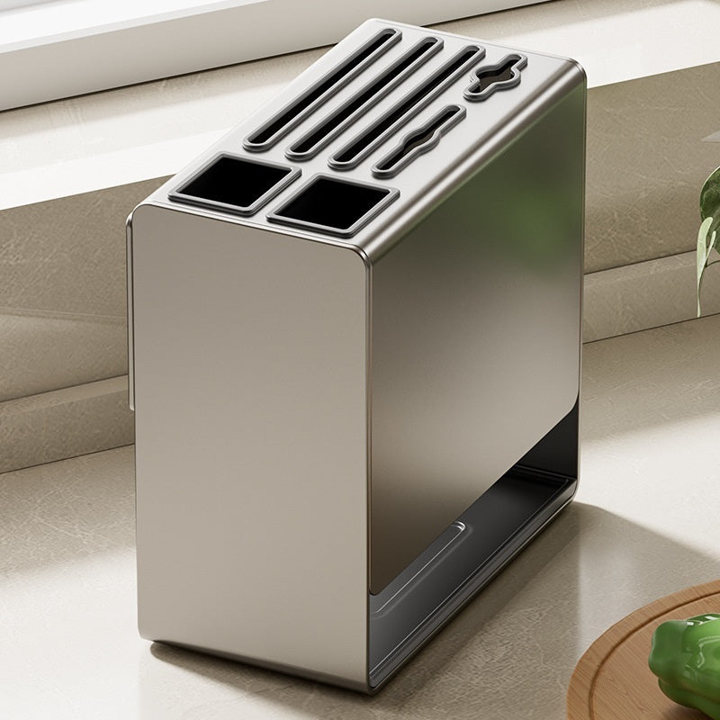 Gun Gray Knife Holder Storage Rack Kitchen Knife Organizer