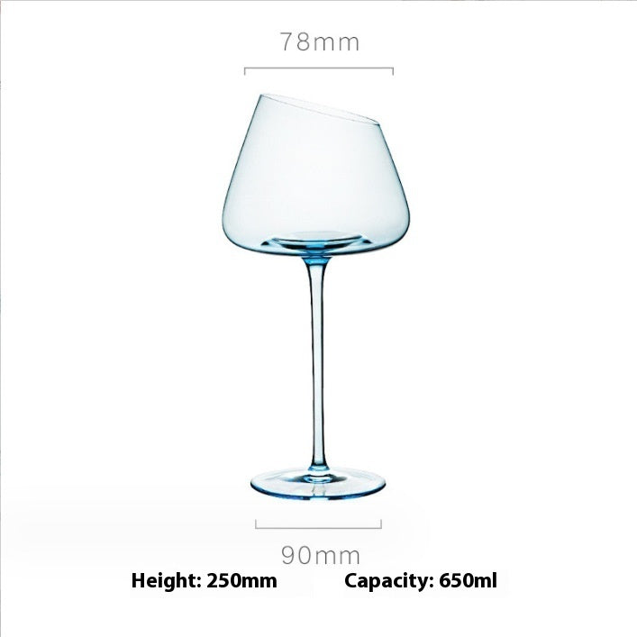 Klein Blue Crystal Goblet Elegant Stemmed Glass