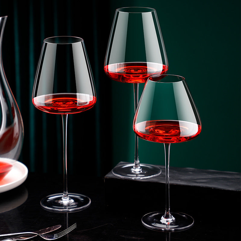 Crystal Red Wine Goblet Elegant Stemmed Glass