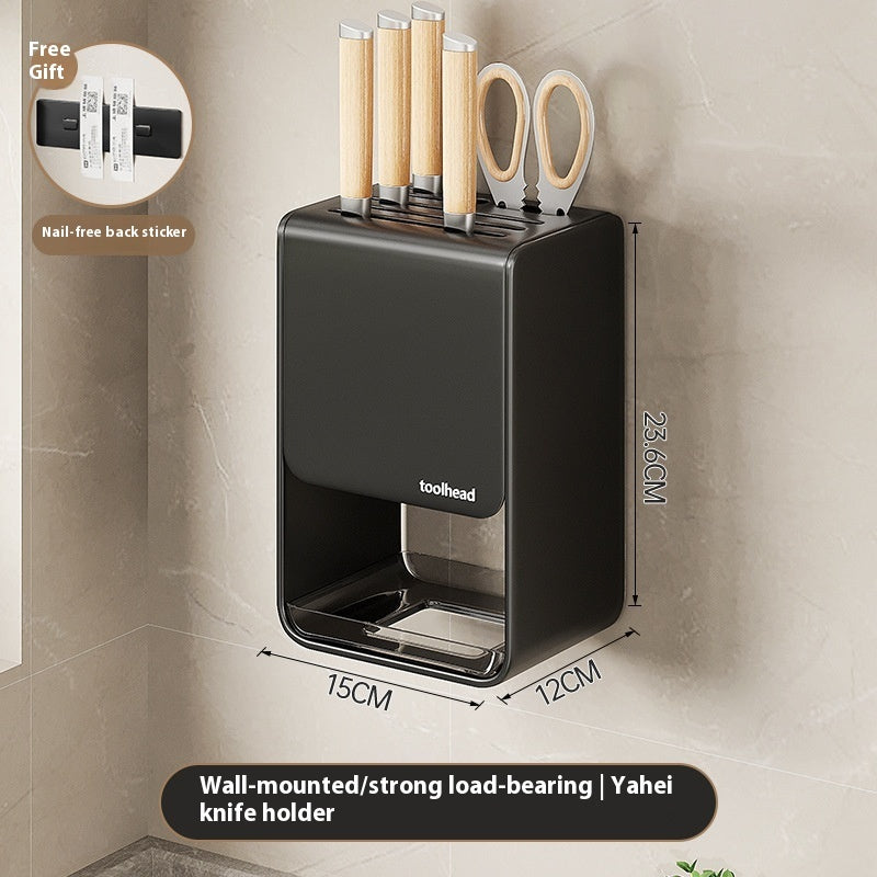 Gun Gray Knife Holder Storage Rack Kitchen Knife Organizer