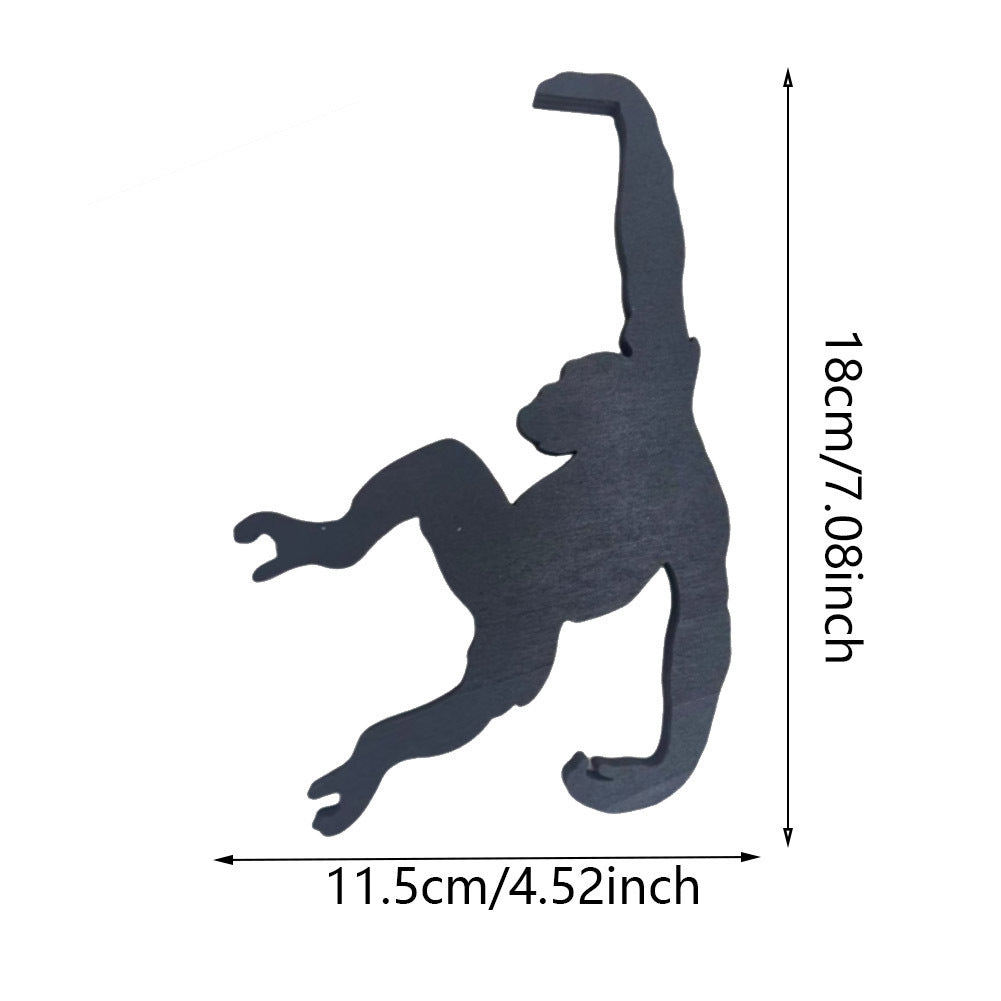 Wooden Monkey Wall Hook Living Room Kitchen Organizer