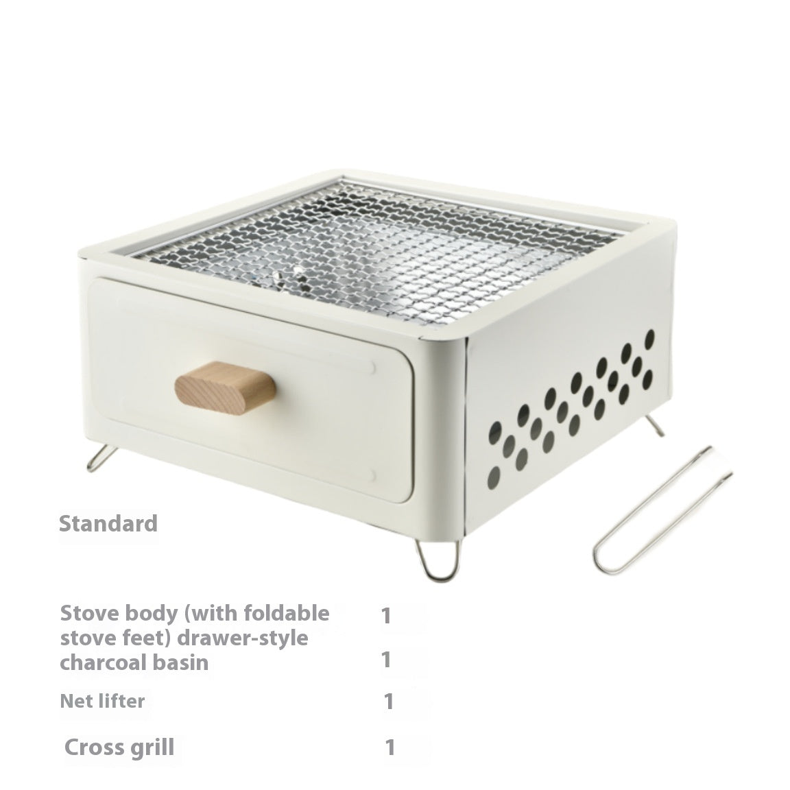 Square Charcoal Barbecue Grill Outdoor Courtyard Oven