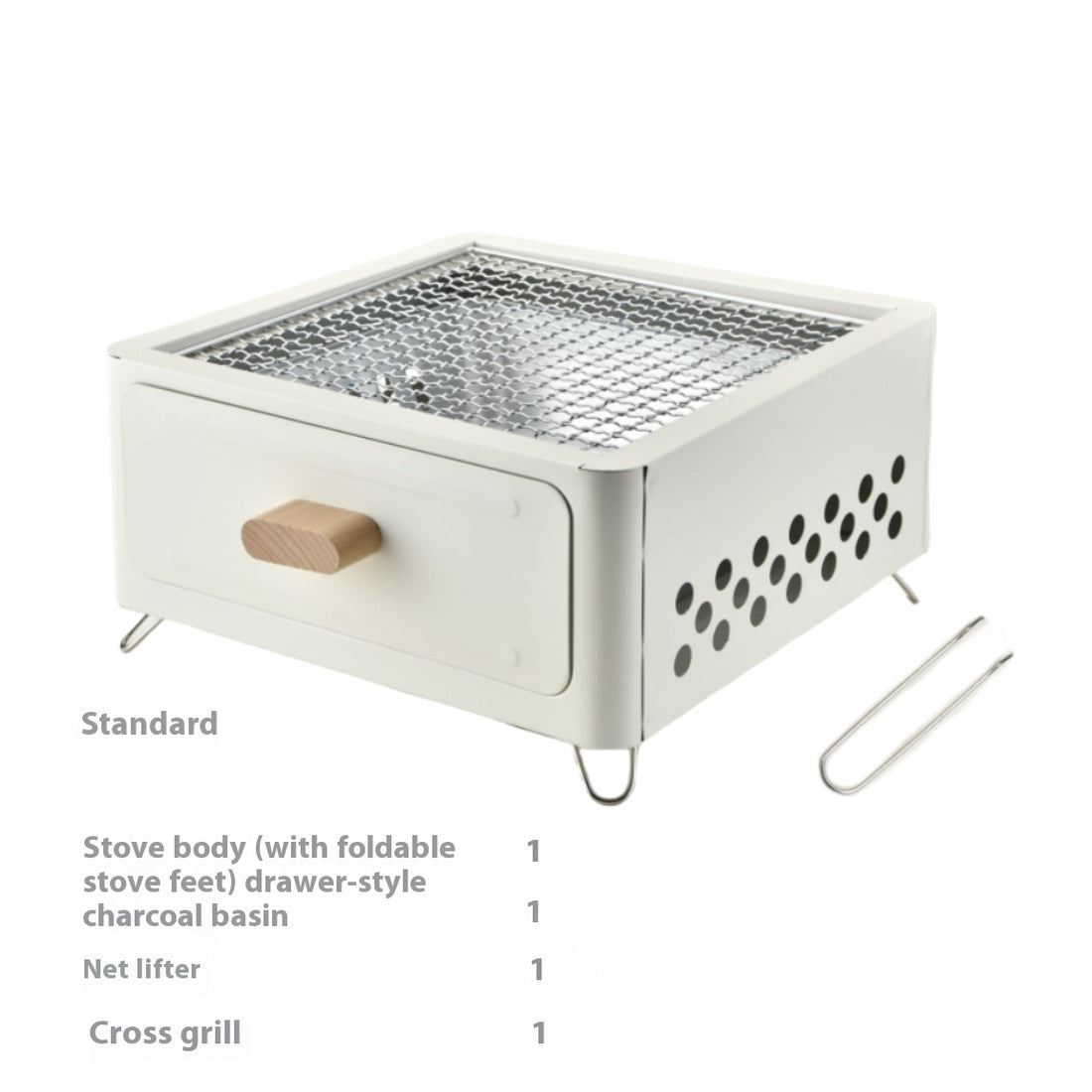 Square Charcoal Barbecue Grill Outdoor Courtyard Oven