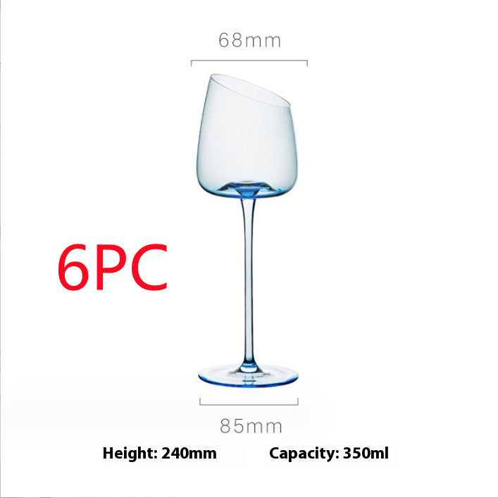 Klein Blue Crystal Goblet Elegant Stemmed Glass
