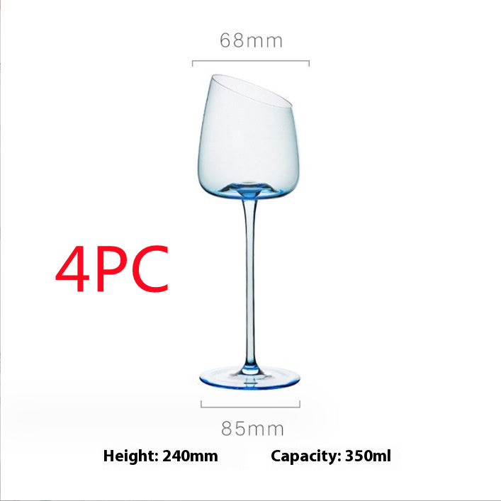 Klein Blue Crystal Goblet Elegant Stemmed Glass