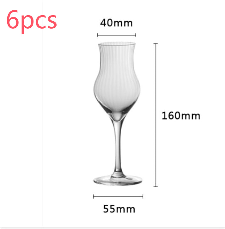 Tulip Shape Crystal Stemware Elegant Glass