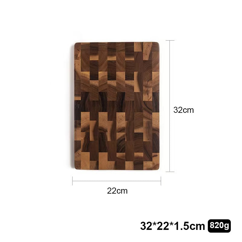 Acacia Wood Chessboard Grid Cutting Board Solid Kitchen Board