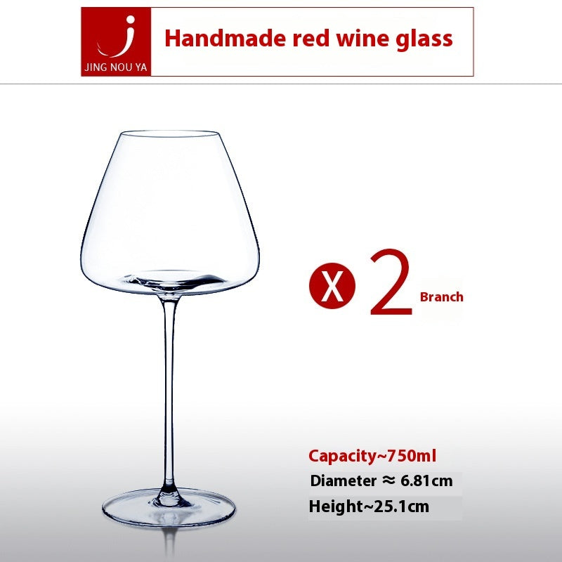 Crystal Red Wine Goblet Elegant Stemmed Glass