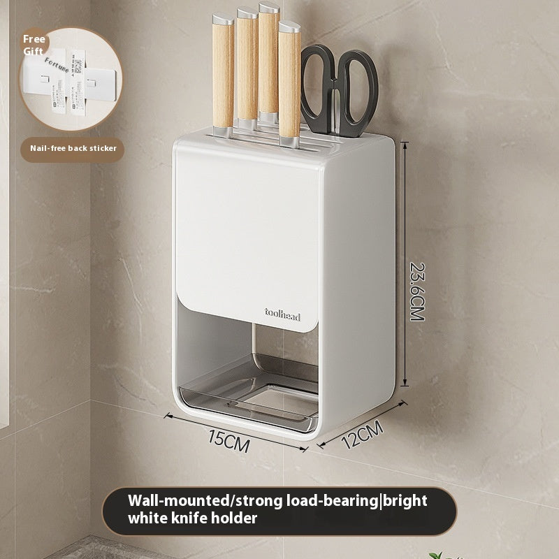 Gun Gray Knife Holder Storage Rack Kitchen Knife Organizer