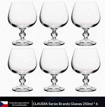 Elegant Crystal Brandy Glass Stemware Goblet