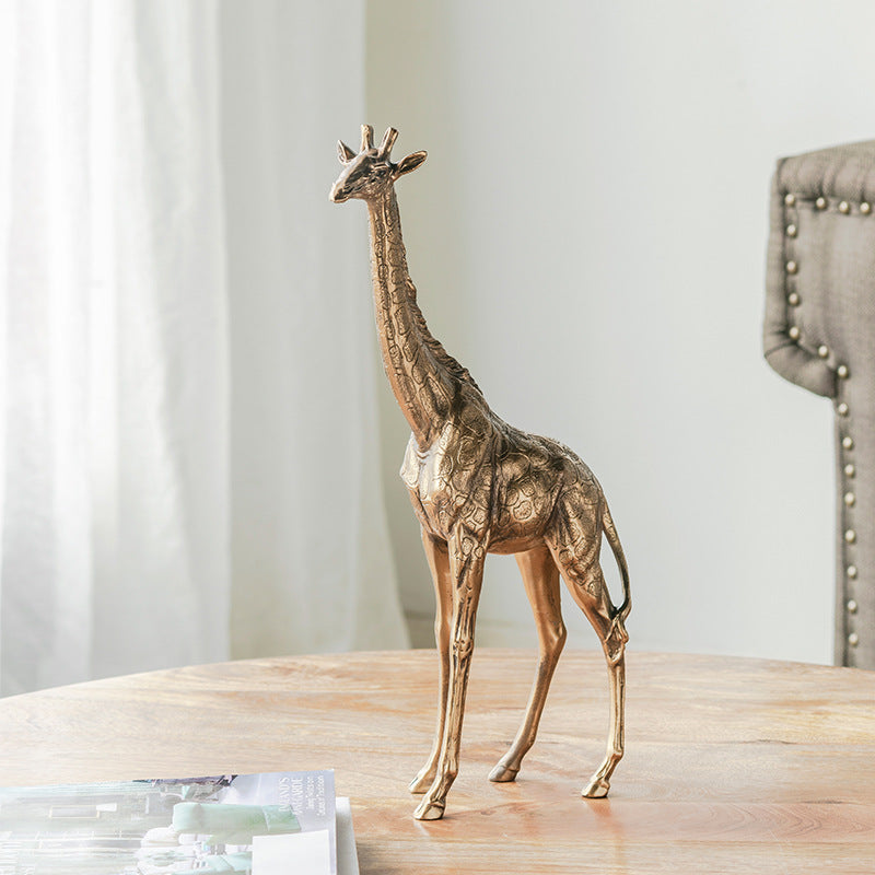 Giraffe Sculpture Ornaments TV Cabinet Study Room Decor