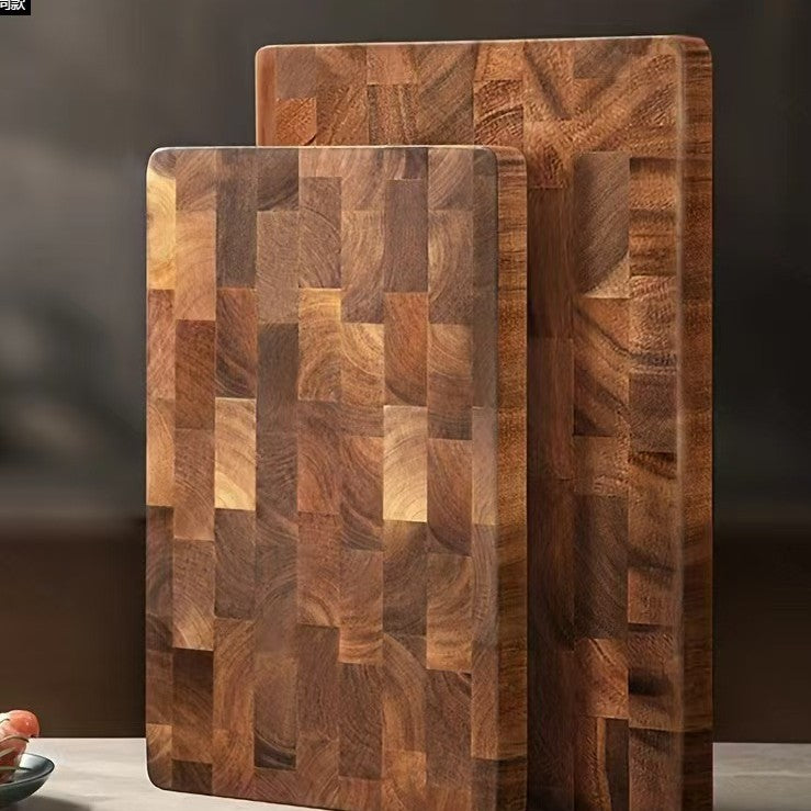Acacia Wood Chessboard Grid Cutting Board Solid Kitchen Board