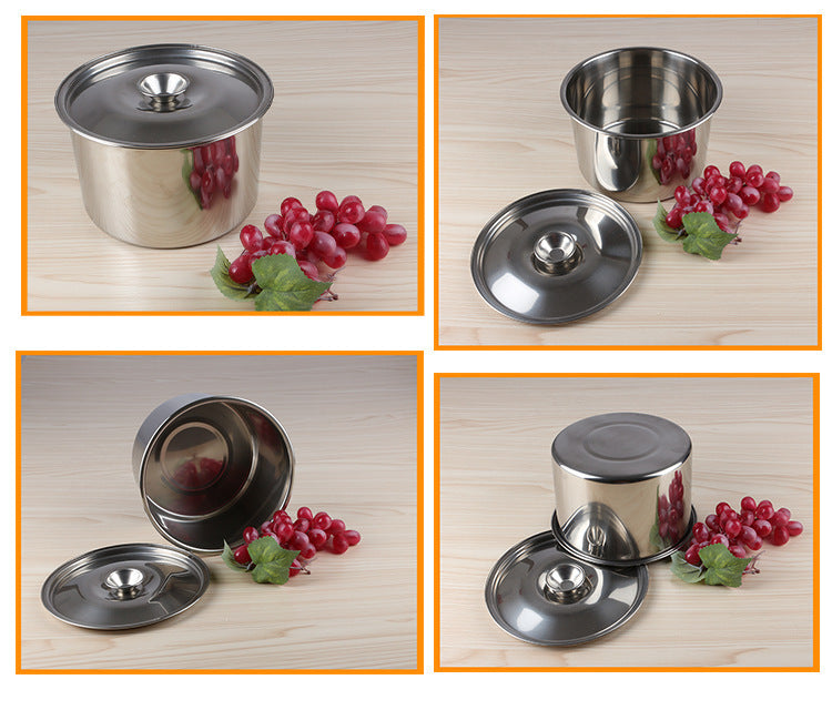 Non-Magnetic Stainless Steel Stock Pot Seasoning Storage Box Kitchen Organizer