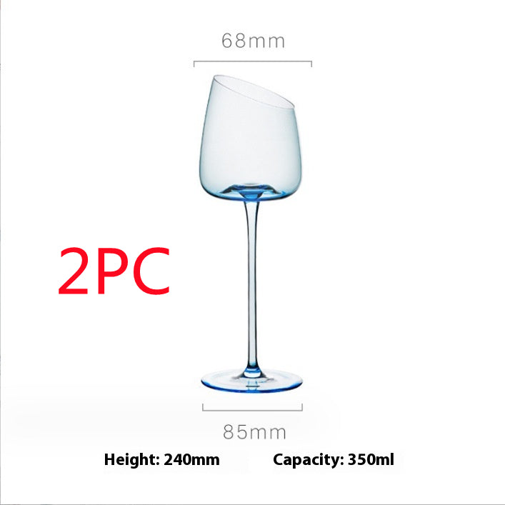 Klein Blue Crystal Goblet Elegant Stemmed Glass