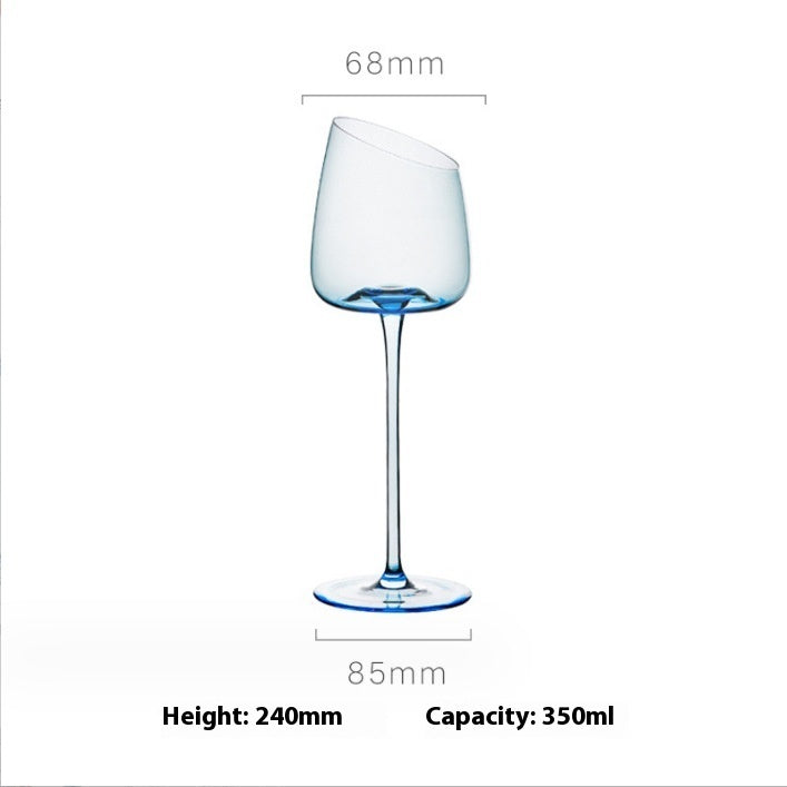Klein Blue Crystal Goblet Elegant Stemmed Glass