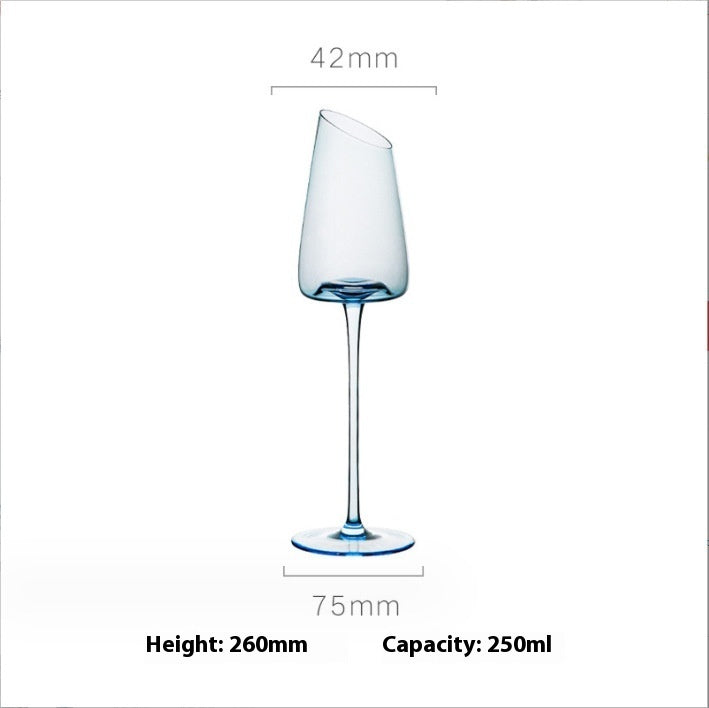 Klein Blue Crystal Goblet Elegant Stemmed Glass